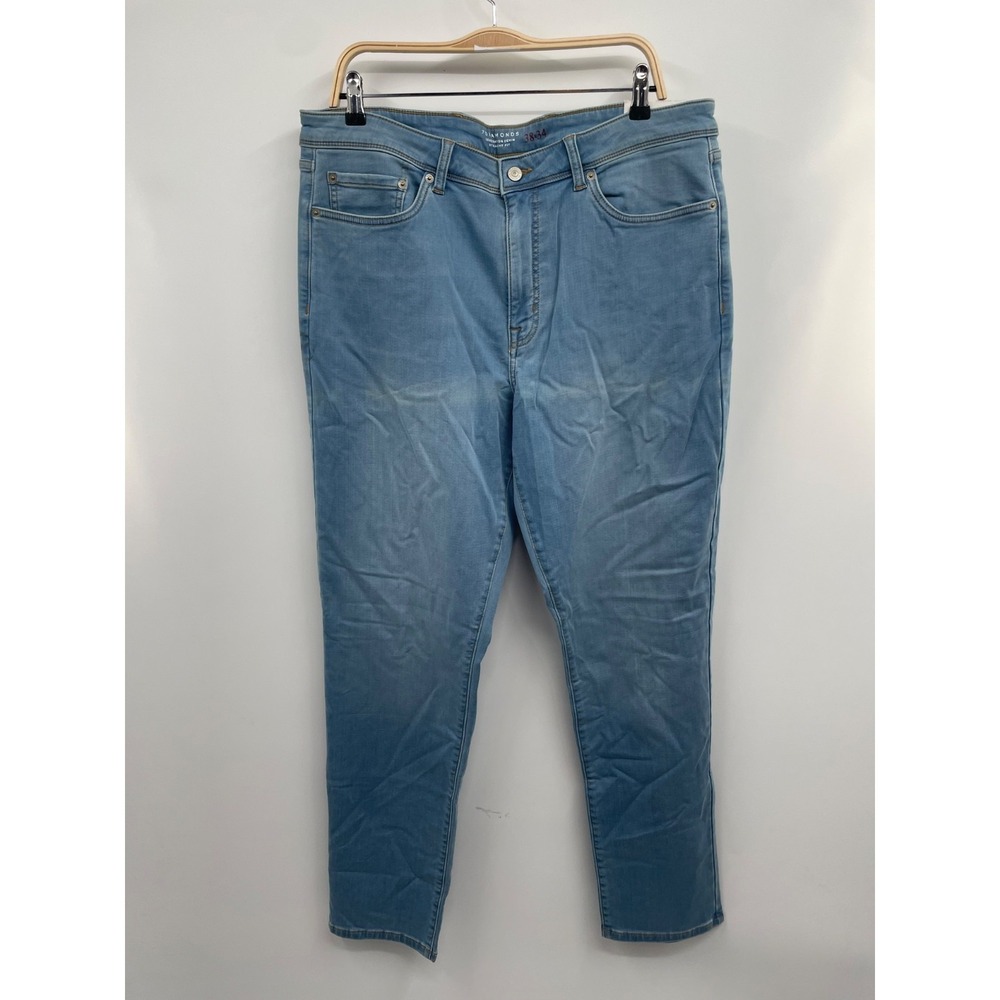 7 Diamonds Generation Denim Jeans Men 38x34 Blue Cotton Stretch Straight Fit NWT
